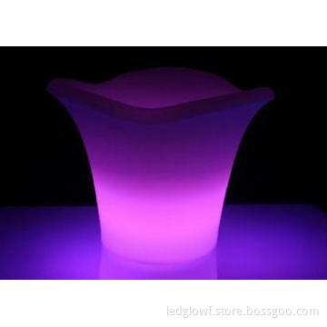 Portable Purple Brightness LED Ice Bucket Plastic Holder Il
